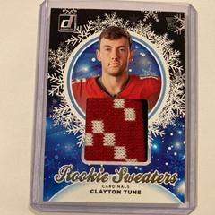 Clayton Tune #HS-CTU Football Cards 2023 Panini Donruss Rookie Holiday Sweater Prices