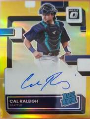 Cal Raleigh [Gold] Baseball Cards 2022 Panini Donruss Optic Rated Rookie Signatures Prices