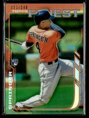 George Springer [Green Refractor] Baseball Cards 2014 Finest Prices