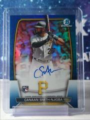 Canaan Smith Njigba [Blue] Baseball Cards 2023 Bowman Chrome Rookie Autographs Prices