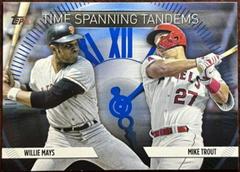 Mike Trout, Willie Mays [Blue] #TS-3 Baseball Cards 2023 Topps Update Time Spanning Tandems Prices