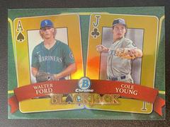 Cole Young, Walter Ford [Gold] Baseball Cards 2022 Bowman Draft Blackjack Prices