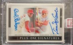 Bob Gibson, Tim McCarver [Black] #POA-BT Baseball Cards 2022 Panini Three and Two Plus One Autographs Prices