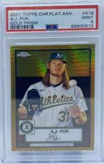 A. J. Puk [Gold Prism] #418 Baseball Cards 2021 Topps Chrome Platinum Anniversary Prices
