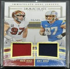Nick Bosa / Joey Bosa [Gold] #13 Football Cards 2023 Panini Immaculate Dual Jersey Prices