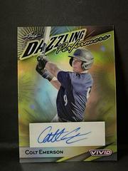 Colt Emerson [Yellow Prismatic] #BA-CE1 Baseball Cards 2023 Leaf Vivid Autograph Prices