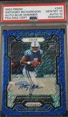 Anthony Richardson [Autograph Blue Shimmer] #343 Football Cards 2023 Panini Prizm Prices