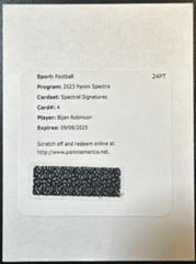 Bijan Robinson #4 Football Cards 2023 Panini Spectra Spectral Signature Prices