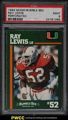 Ray Lewis Football Cards 1994 Miami Bumble Bee Perforated Prices