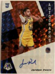 Jordan Poole [Fusion Red Choice] Basketball Cards 2019 Panini Mosaic Rookie Autographs Prices