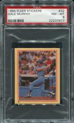 Dale Murphy #32 Baseball Cards 1984 Fleer Stickers Prices