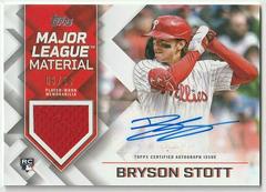 Bryson Stott #MLMA-BS Baseball Cards 2022 Topps Update Major League Material Autographs Prices