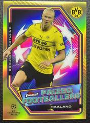 Erling Haaland [Gold] #PF-1 Soccer Cards 2021 Topps Finest UEFA Champions League Prized Footballers Prices