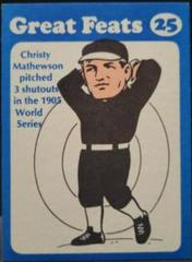 Christy Mathewson [Blue Border] Baseball Cards 1972 Laughlin Great Feats Prices