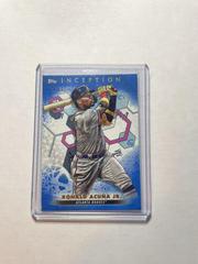 Ronald Acuna Jr. [Blue] #92 Baseball Cards 2022 Topps Inception Prices