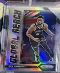 Ben Simmons [Silver] Basketball Cards 2022 Panini Prizm Global Reach Prices
