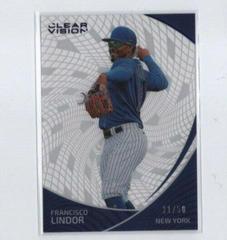 Francisco Lindor [Blue] Baseball Cards 2022 Panini Chronicles Clear Vision Prices