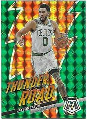 Jayson Tatum [Green] #10 Basketball Cards 2022 Panini Mosaic Thunder Road Prices