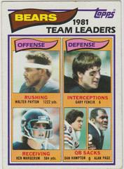 Chicago Bears [Team Leaders] Football Cards 1982 Topps Prices