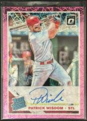 Patrick Wisdom [Pink Velocity] Baseball Cards 2019 Panini Donruss Optic Rated Rookie Signatures Prices