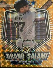 Austin Riley [Orange Fluorescent] #GS-7 Baseball Cards 2022 Panini Mosaic Grand Salami Prices