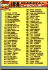 Checklist 1T-132T Baseball Cards 1991 Topps Traded Tiffany Prices