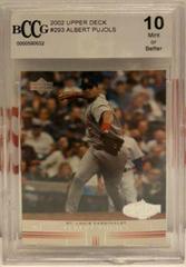 Albert Pujols #293 Baseball Cards 2002 Upper Deck Prices