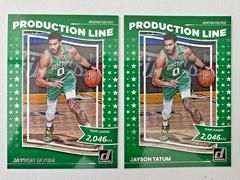 Jayson Tatum Basketball Cards 2022 Panini Donruss Production Line Prices