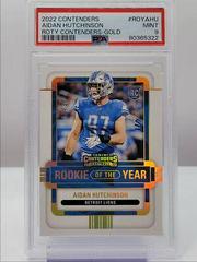 Aidan Hutchinson [Gold] #ROY-AHU Football Cards 2022 Panini Contenders Rookie of the Year Prices