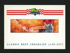 Checklist: 139 207 #397 Baseball Cards 1992 Classic Best Prices