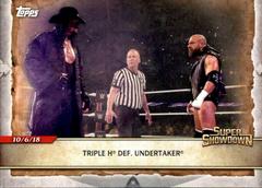 Triple H Def. Undertaker #21 Wrestling Cards 2020 Topps WWE Road to WrestleMania Prices