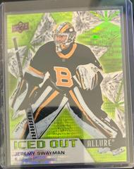Jeremy Swayman [Green Rainbow] Hockey Cards 2021 Upper Deck Allure Iced Out Prices