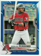 Geraldo Perdomo [Blue Refractor] #98 Baseball Cards 2021 Bowman Chrome Prices