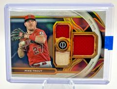 Mike Trout [Orange] #TR-MT Baseball Cards 2023 Topps Tribute Triple Relics Prices