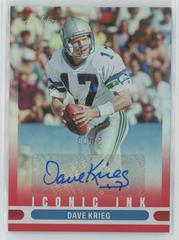 Dave Krieg [Red] Football Cards 2022 Panini Absolute Iconic Ink Autographs Prices