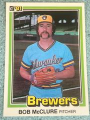 Bob McClure #510 Baseball Cards 1981 Donruss Prices