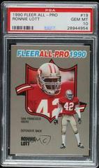 Ronnie Lott #19 Football Cards 1990 Fleer All Pro Prices