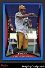 Aaron Rodgers [Blue Refractor] #BC135 Football Cards 2008 Bowman Chrome Prices