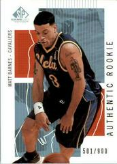 Matt Barnes Basketball Cards 2002 SP Game Used Prices