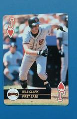 Will Clark [Aces Jack of Hearts] Baseball Cards 1992 U.S. Playing Card Aces Prices