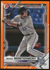 Benny Montgomery [Orange] #BD-84 Baseball Cards 2021 Bowman Draft Prices