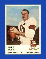 Milt Plum #10 Football Cards 1961 Fleer Prices