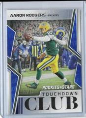 Aaron Rodgers [True Blue] #TD-3 Football Cards 2022 Panini Rookies & Stars Touchdown Club Prices