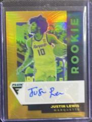 Justin Lewis [Gold] Basketball Cards 2022 Panini Chronicles Draft Picks Flux Rookie Autographs Prices