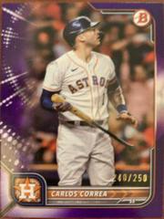 Carlos Correa [Purple Pattern] #3 Baseball Cards 2022 Bowman Prices