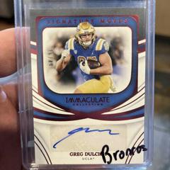 Greg Dulcich Football Cards 2022 Panini Immaculate Collegiate Signature Moves Prices