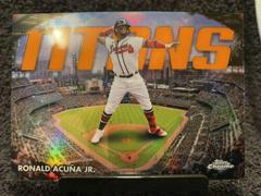 Ronald Acuna Jr. [Orange] #CT-5 Baseball Cards 2023 Topps Chrome Titans Prices