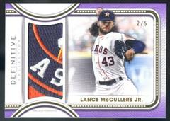 Lance McCullers Jr. [Purple] #DJR-LMC Baseball Cards 2022 Topps Definitive Jumbo Relic Collection Prices
