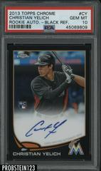 Christian Yelich [Black Refractor] Baseball Cards 2013 Topps Chrome Rookie Autograph Prices