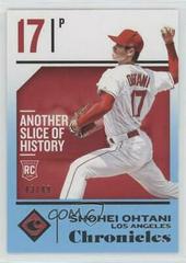 Shohei Ohtani [Blue] Baseball Cards 2018 Panini Chronicles Prices